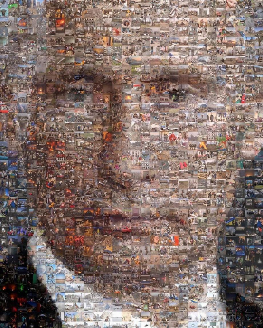 Photomosaïque de Vladimir Poutine