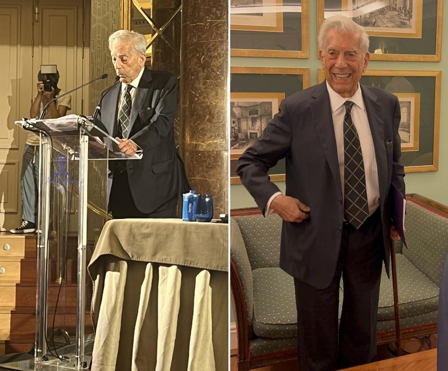 Vargas Llosa au forum du vendredi 30 juin à Madrid (photos : miguelhotero/itobisono)