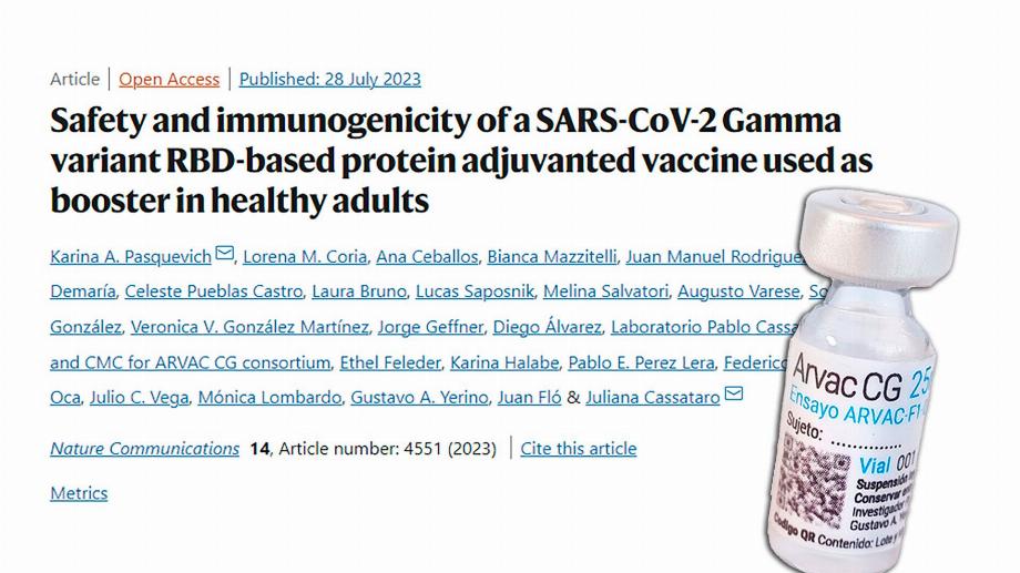 Il s'agit d'un vaccin bivalent contre le COVID-19 entièrement développé par des scientifiques argentins en collaboration avec le laboratoire Cassará, avec le soutien des ministères des sciences, de la technologie pour l'innovation (MinCyT) et de la santé.