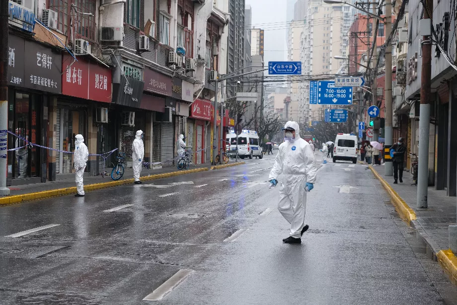 Matériel de désinfection à Shanghai, en Chine, en janvier 2021 (Shutterstock)